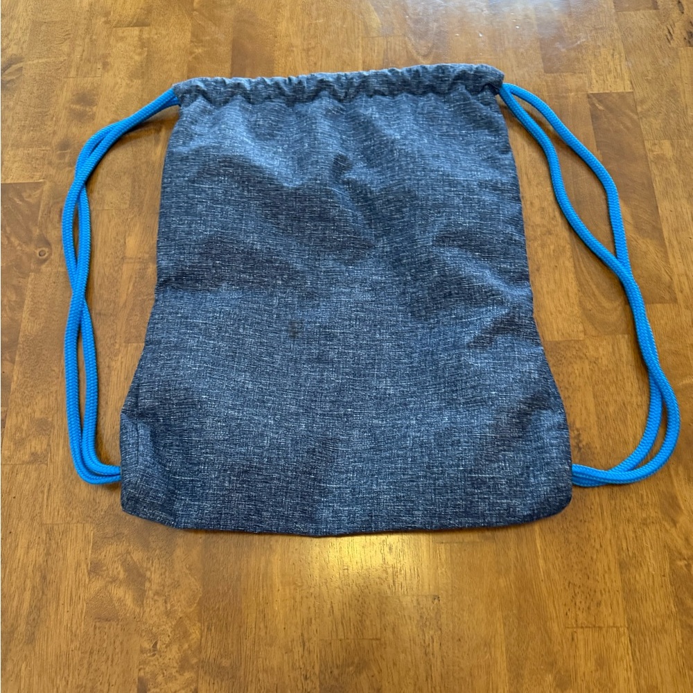 Nike EUC Heathered Navy with royal strings Gym Sack zipper front training bag - Picture 6 of 7